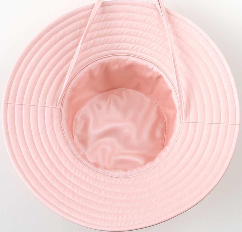 silk-lined bucket hat - wide brim