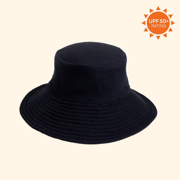silk-lined bucket hat - wide brim