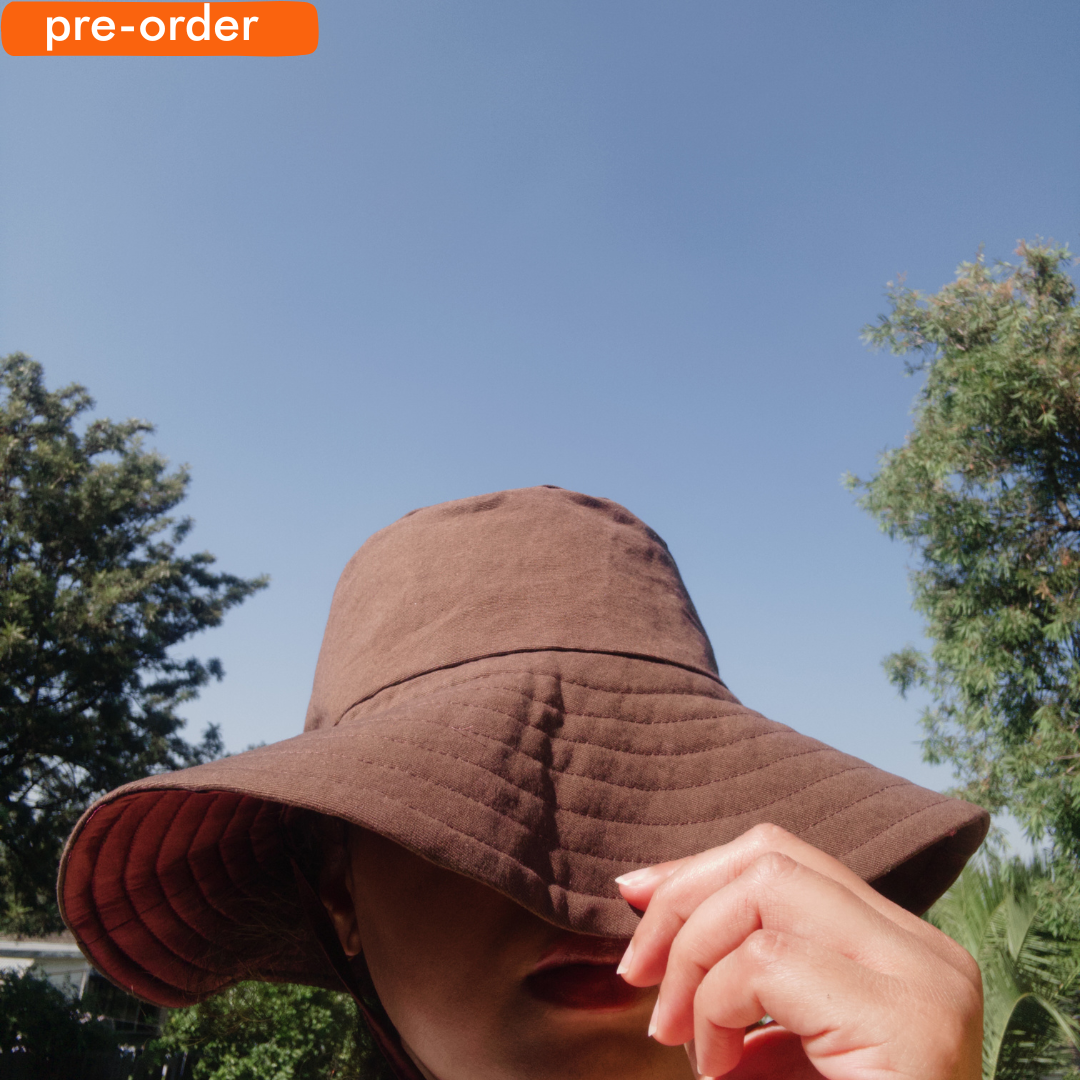 silk-lined bucket hat - wide brim