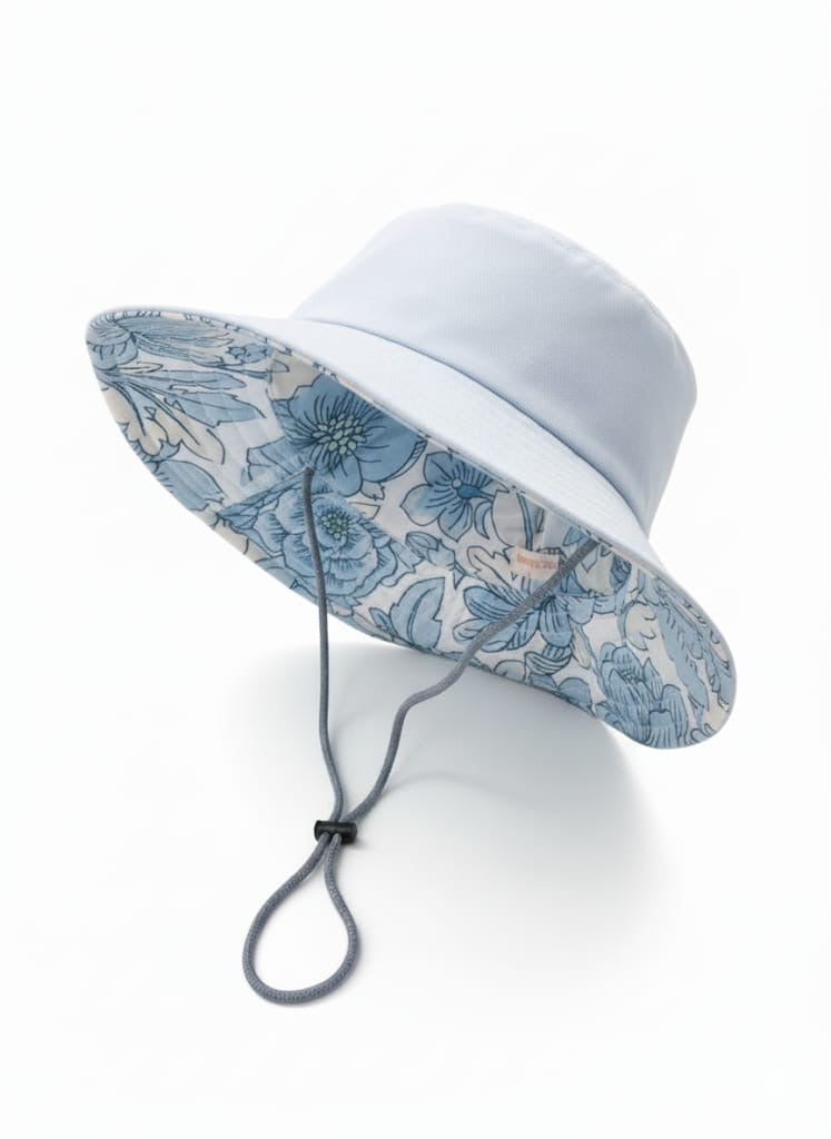 silk-lined bucket hat - wide brim