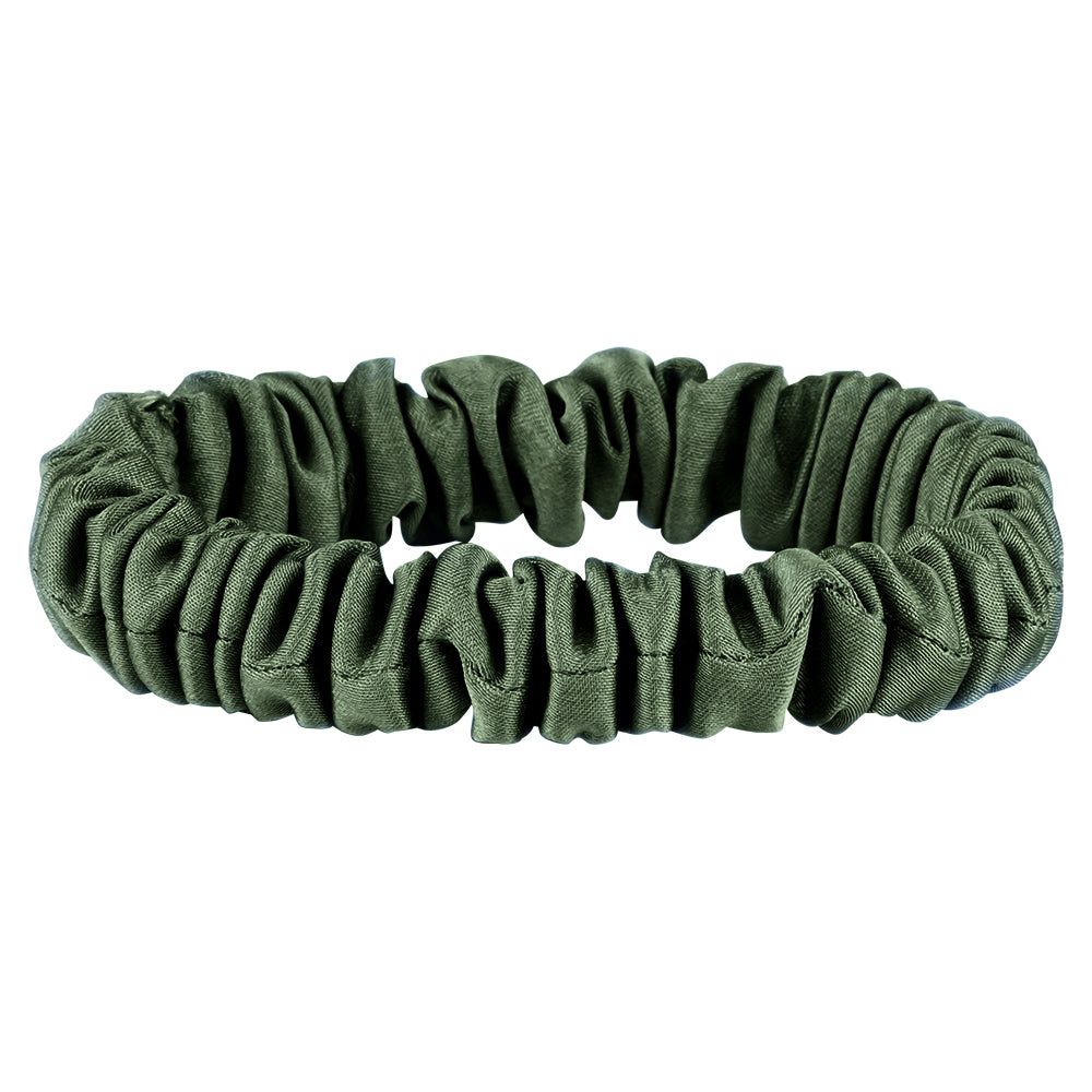 SILK SCRUNCHIE FADED ARMY SILK SCRUNCHIE FADED ARMY