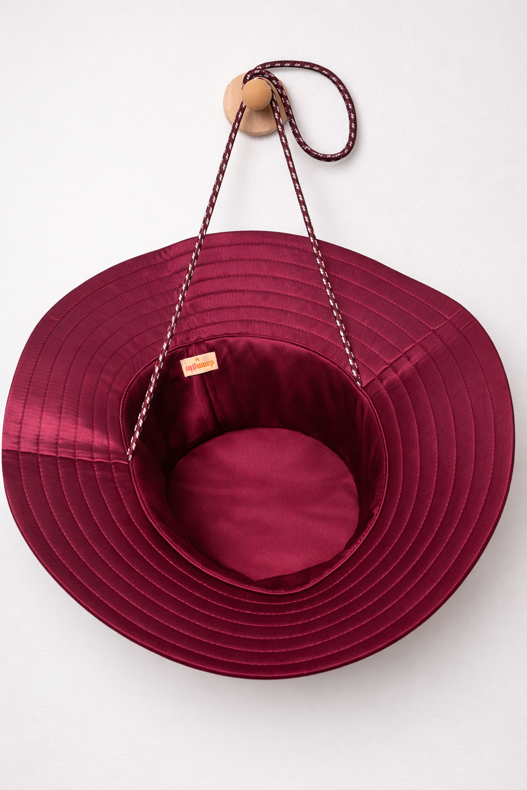 silk-lined bucket hat - wide brim