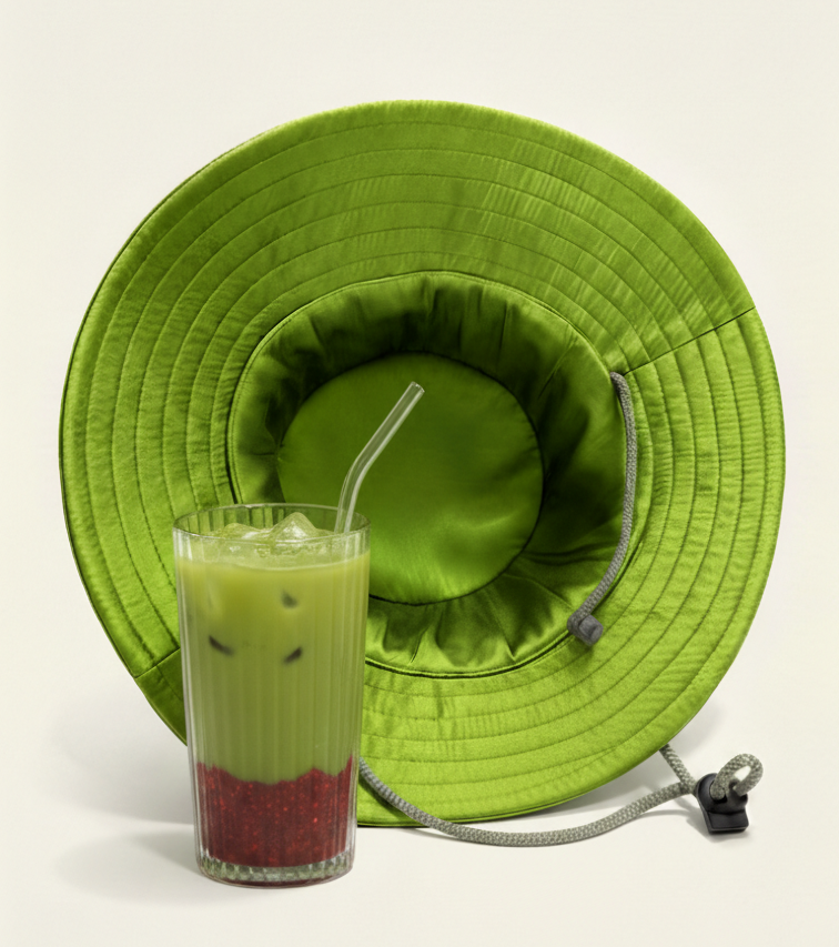 silk-lined bucket hat - wide brim