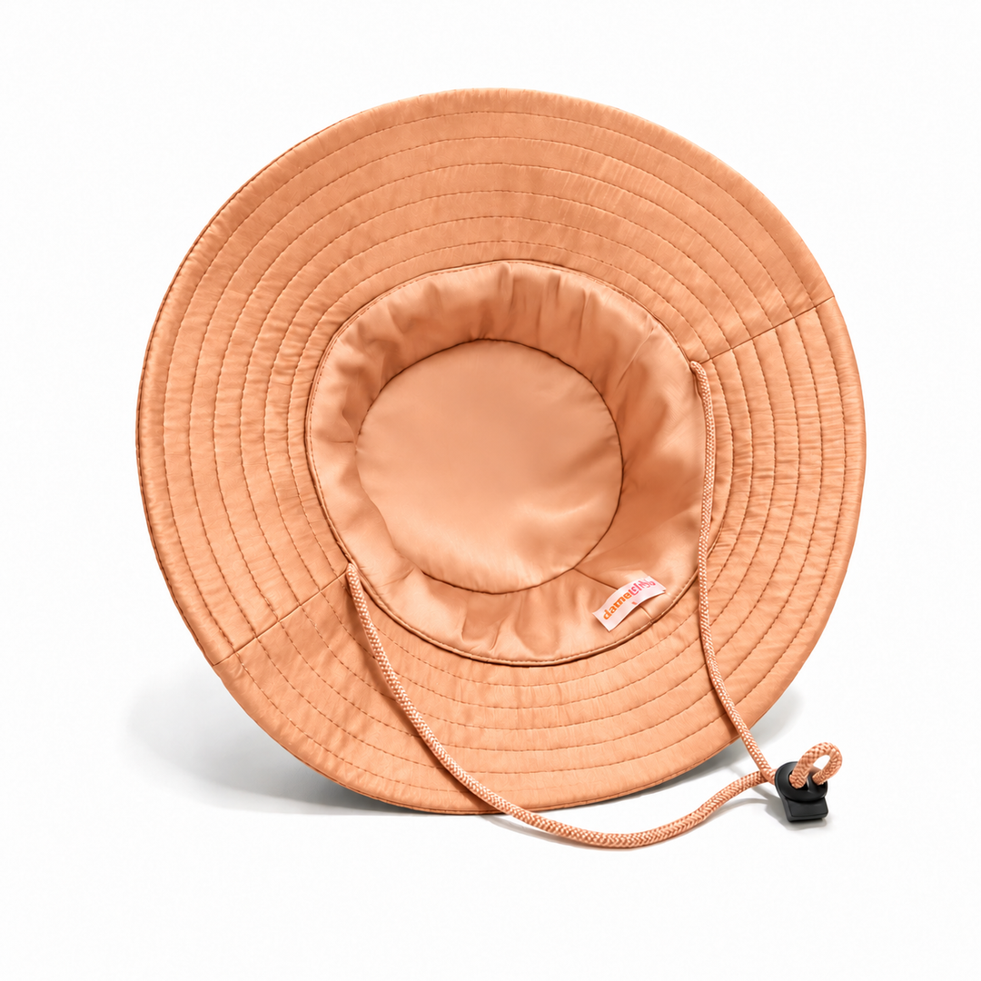 silk-lined bucket hat - wide brim