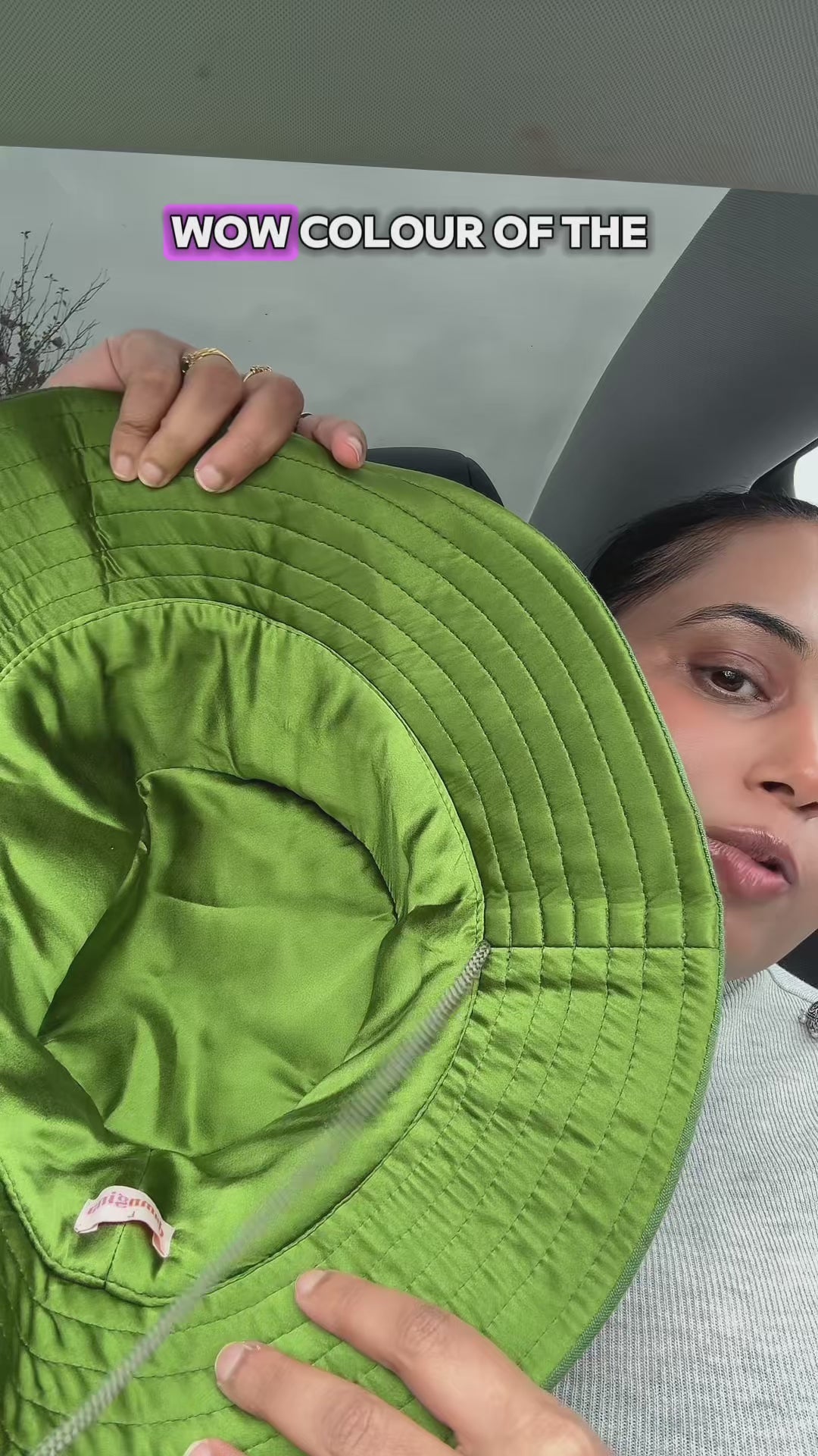 silk-lined bucket hat - wide brim